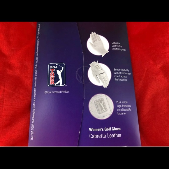 NWT PGA Tour Proseries Womens L Left Golf Glove Cabretta - Picture 3 of 3